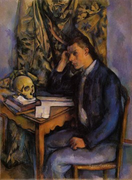 Hombre joven y calavera Paul Cezanne Pinturas al óleo